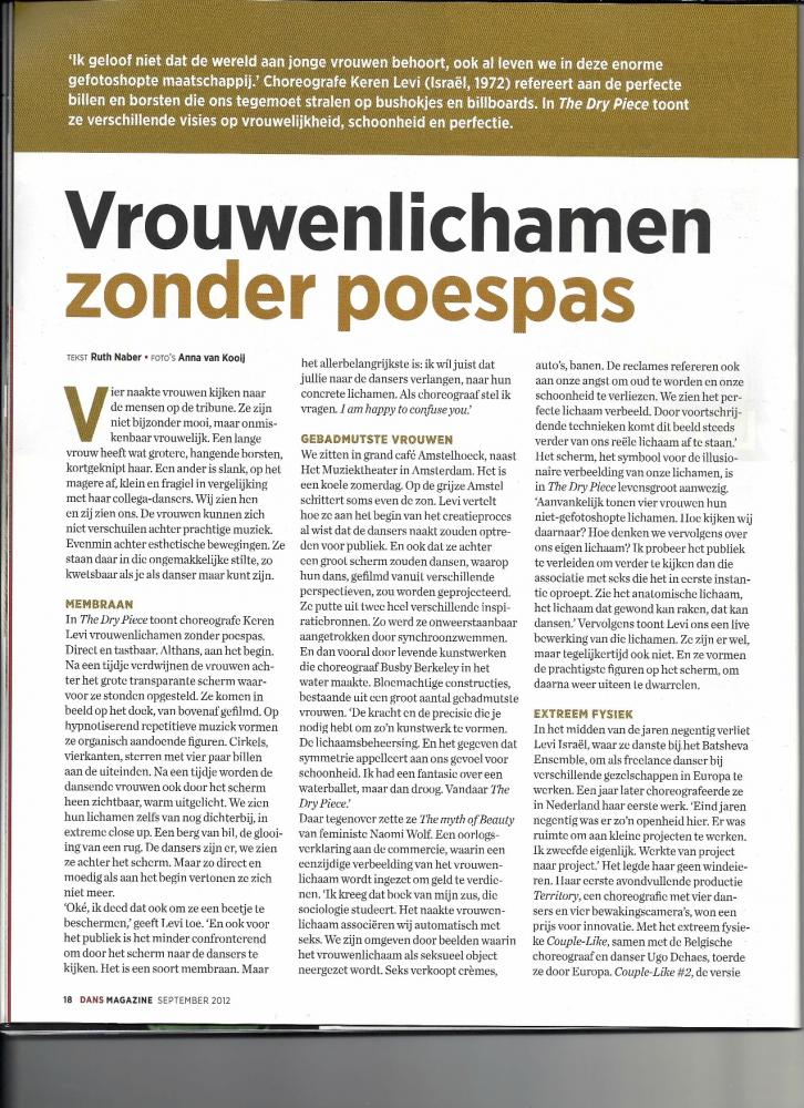 Dans Magazine NL, Ruth Naber / Part 1