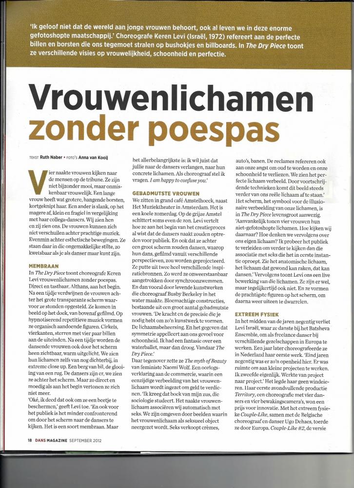 Dans Magazine  NL, Ruth Naber / Part 1